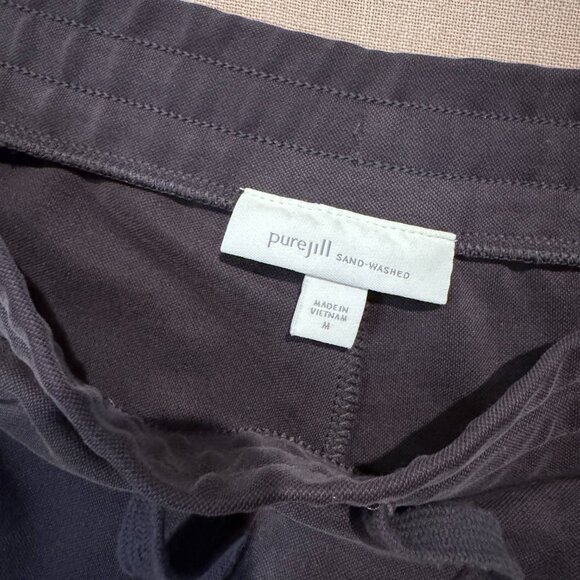 Pure Jill Sand-Washed Tencel Modal Pull-On Pants Women’s Medium Charcoal Gray - Picture 2 of 8